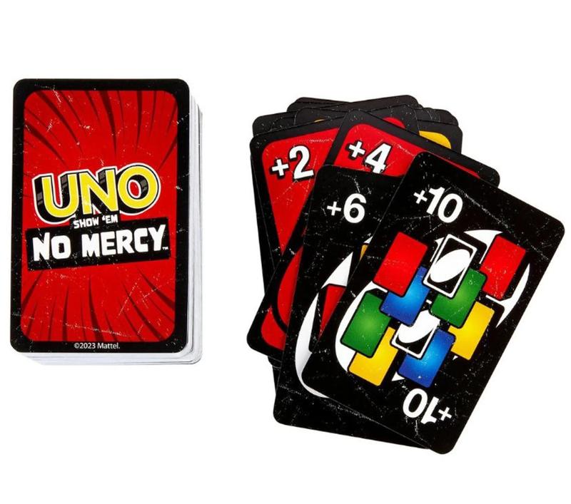 UNO NO MERCY PLUS: UNO version 165 196 card game upgrade for adults and family, UNO +100 difficult rules, UNO card game Top Board Game, Premium Version New Update 2024