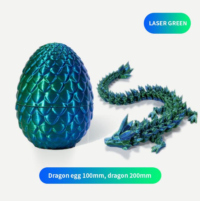 buy one get 3 colors 3D printed decompression toy Dragon Egg Laser Dragon desktop car background decorated for Halloween birthday gifts crystal dragon