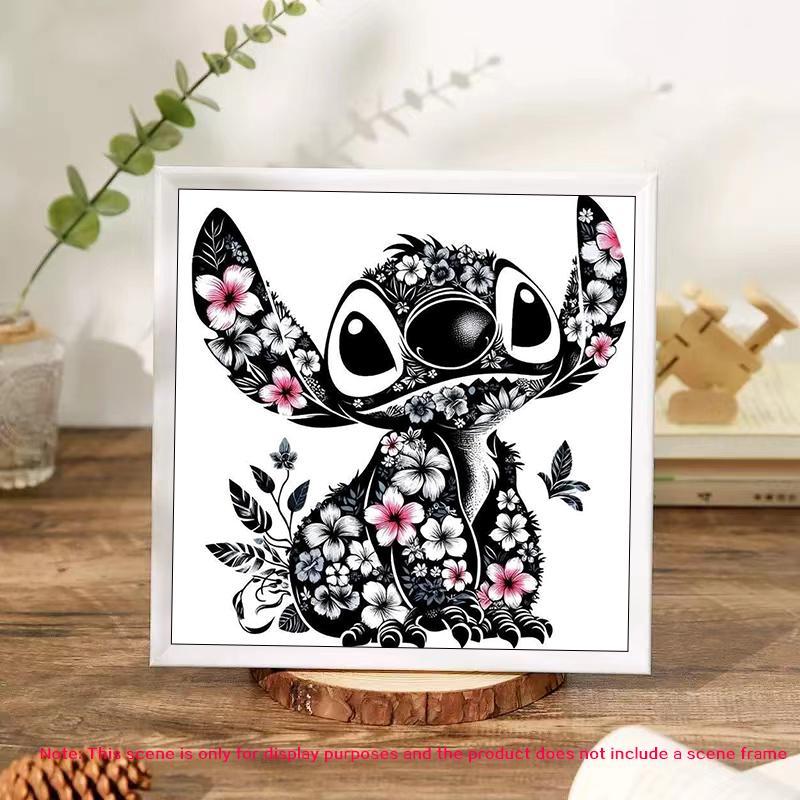 Disney Cartoon Stitch Pattern DIY Diamond Arts Colorful Painting Kit without Frame, DIY 5D Diamond Arts Colorful Painting Kit, Wall Art Decor for Home