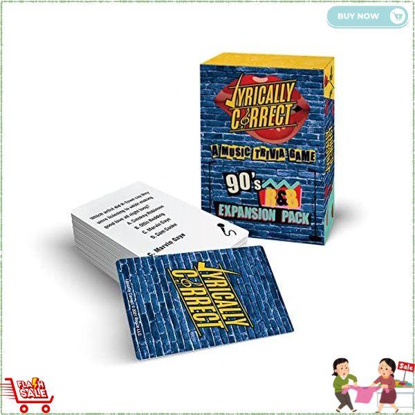 Lyrically Correct Music Trivia Card Game | Multi-Generational Family Gatherings, Adult Game Night and Fun Trivia (90's Expansion Pack)