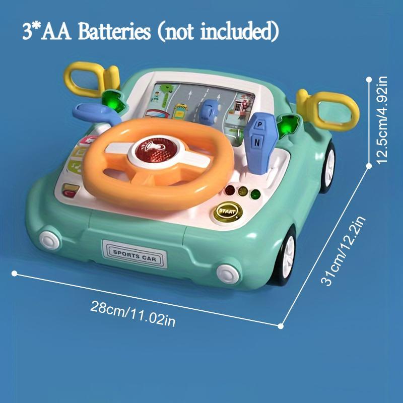 Simulation Car Steering Wheel Toy, 1 Count Multi-functional Car Driving Toy with Music & Light, Educational Toy for Kids