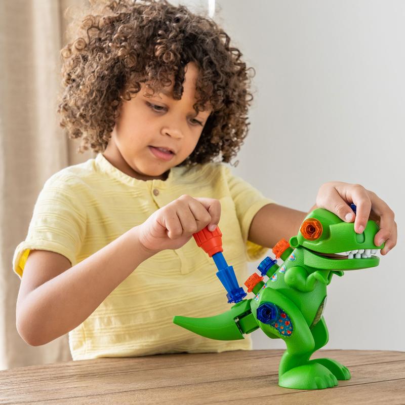 Educational Insights Design & Drill T-Rex Take Apart Dinosaur Toy, 13-Pieces, Preschool STEM Toy, Gift for Kids Ages 3+