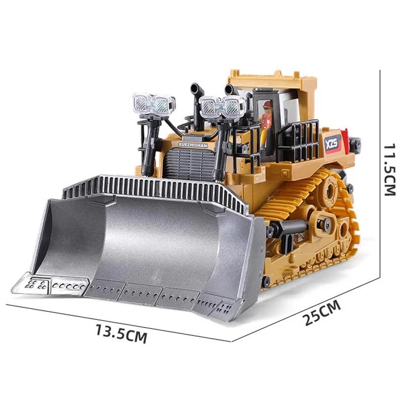 9 Channel Remote Control Bulldozer RC Excavator Dumper Car 2.4G Remote Control Engineering Vehicle Crawler Truck Bulldozer Toys for Boys Kids Christmas Gifts