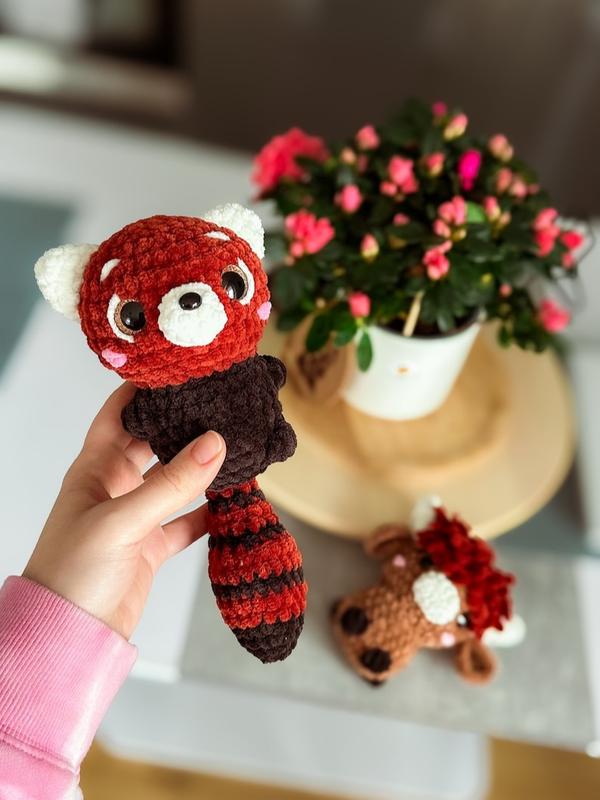 Lemur Red Panda Fox Low Combo 3in1 Crochet Kawaii Plushie Amigurumi Animals