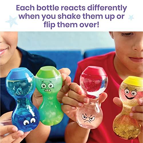 hand2mind Express Your Feelings Sensory Bottles- Primary Emotions, Toddler Sensory Toys, Quiet Fidget Toys, Play Therapy Toys, Calm Down Corner Supplies, Calming Corner, Social Emotional Learning