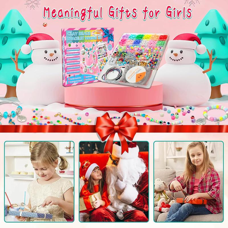 Girls Toys Bracelet Making Kit -3400Pcs Beads for Charm Jewelry Making Kit Supplies, Unicorn Mermaid Crafts Birthday Christmas Gifts for Girls Ages 5 6 7 8 9 10 11 12 Years Old leitait