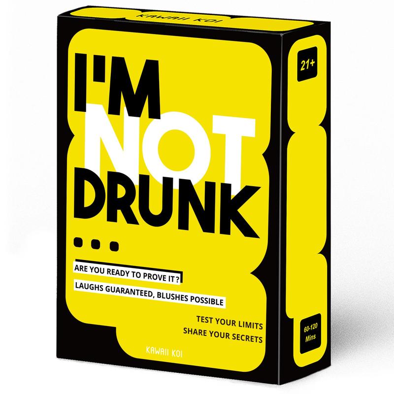 I'm Not Drunk Letter Pattern Party Drinking Card, 55pcs box Funny Drinking Card Game, Hilarious Unforgettable Drinking Game Card, Party Activities Supplies