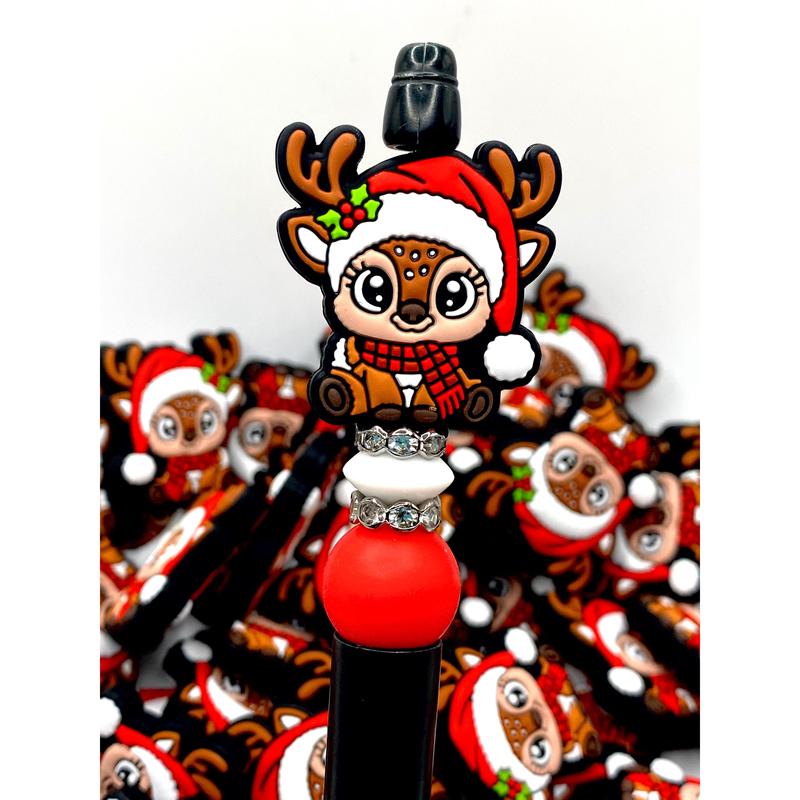 Santa’s Cutest Reindeer Silicone Focal Beads | Christmas Beads | Festive Beads