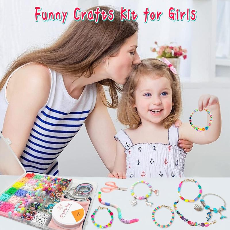 Girls Toys Bracelet Making Kit -3400Pcs Beads for Charm Jewelry Making Kit Supplies, Unicorn Mermaid Crafts Birthday Christmas Gifts for Girls Ages 5 6 7 8 9 10 11 12 Years Old leitait