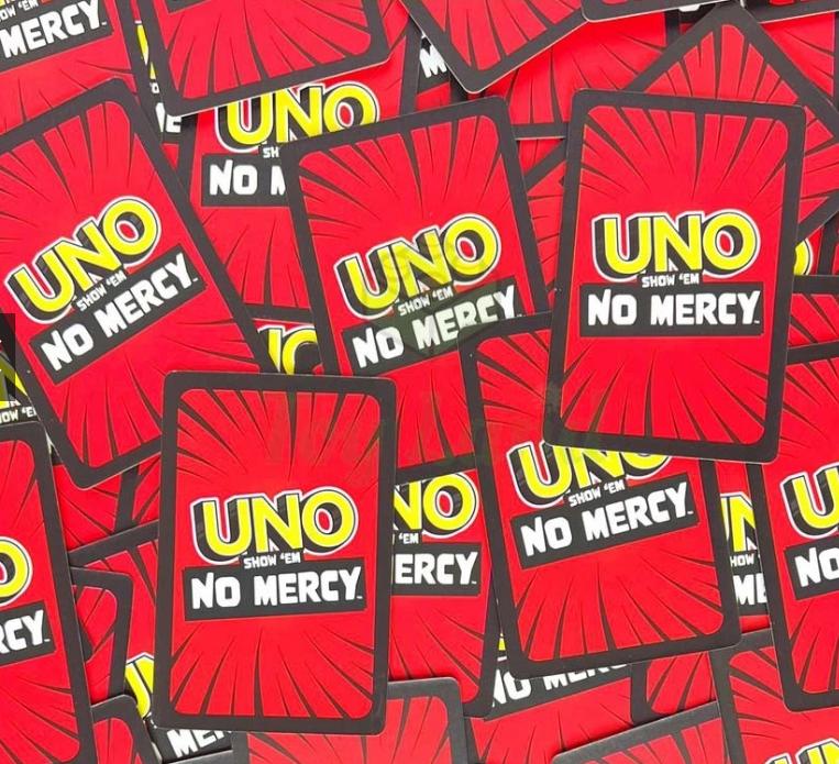 UNO NO MERCY PLUS: UNO version 165 196 card game upgrade for adults and family, UNO +100 difficult rules, UNO card game Top Board Game, Premium Version New Update 2024