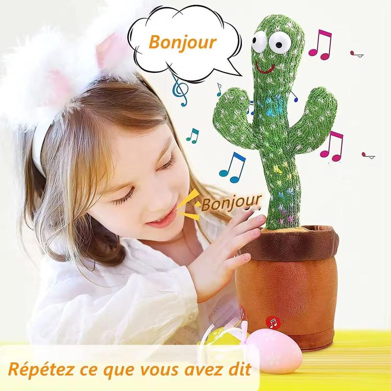 Music Lights Soft Stuffed Flowerpot Twisting Singing Dance Cactus Doll Talking Baby Toys