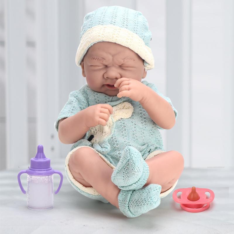 14 Inch Reborn Teenager Doll, Realistic Teenager Doll with Clothes & Bottle & Pacifier, Montessori Toy, Pretend Play Toy for Teens