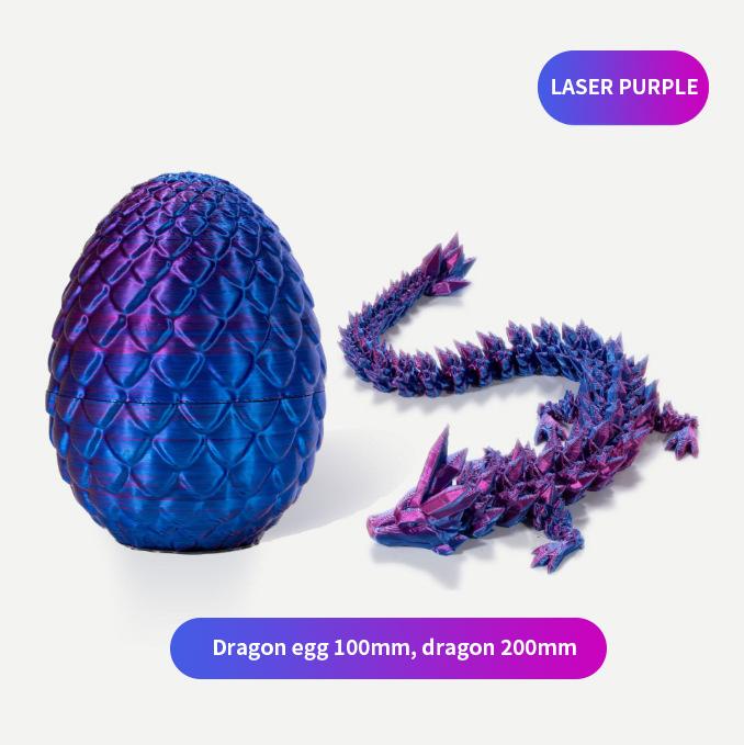 buy one get 3 colors 3D printed decompression toy Dragon Egg Laser Dragon desktop car background decorated for Halloween birthday gifts crystal dragon