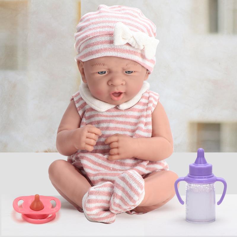 14 Inch Reborn Teenager Doll, Realistic Teenager Doll with Clothes & Bottle & Pacifier, Montessori Toy, Pretend Play Toy for Teens