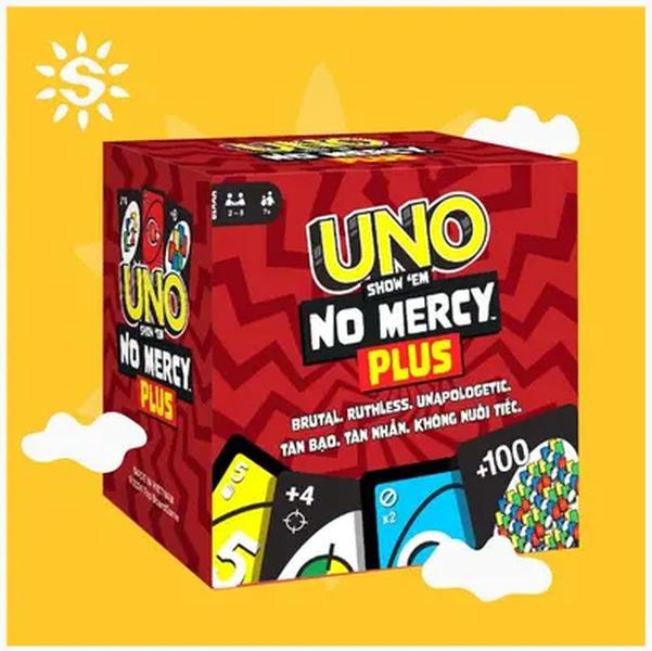 UNO NO MERCY PLUS: UNO version 165 196 card game upgrade for adults and family, UNO +100 difficult rules, UNO card game Top Board Game, Premium Version New Update 2024