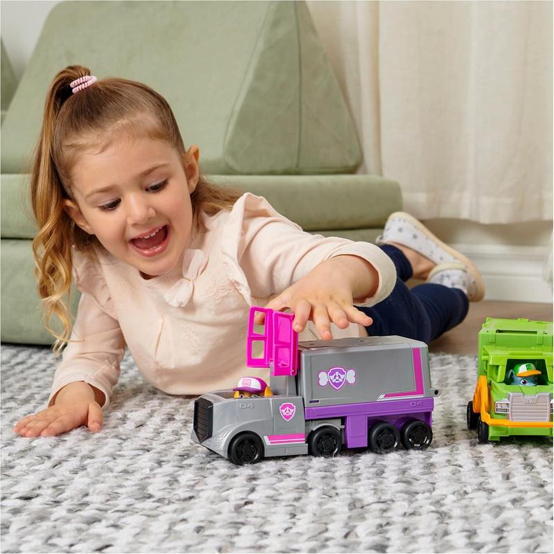 PAW Patrol, Big Truck Pup’s Skye Transforming Toy Trucks with Collectible Action Figure, Kids Toys for Ages 3 and up