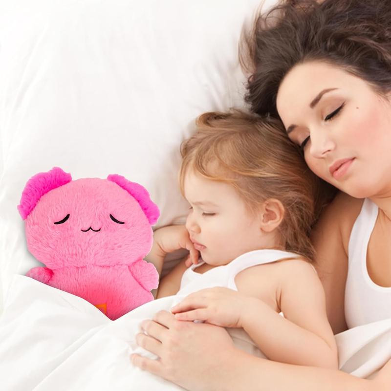 Soothe Snuggle Axolotl Plush, Soothing Breathing Axolotl Stuffed Animal for Anxiety Sleeping Axolotl Plushies with Realistic Breathing Motion and Lights Music