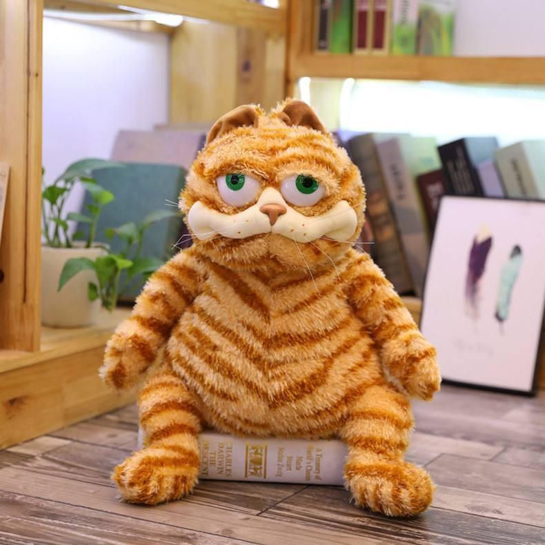 30cm Cat Plush Toys,Fat Orange Plush Cat Stuffed Animals Toy,Lifelike Cartoon Yellow Cat Plush Children Christmas Birthday Gift,Stupid Cat