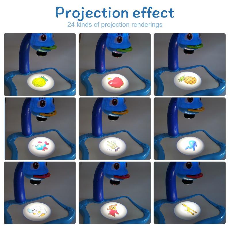 Sketcher Projector Art Drawing Table Toy Set For Boys&Girls，with Color Pencil, Eraser, Paint Tools, and Trace Function for Preschool Educational Learning and Arts