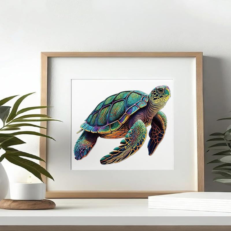 Wooden Puzzles for Adults, Sea Turtles Wood Puzzles 200 count, Irregular Animal Shaped Unique Wooden Jigsaw Puzzles, Creative Ghristmas Gift for Teenagers and Adults