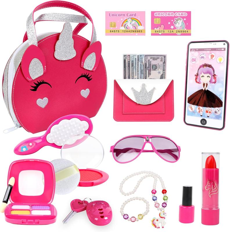 Christmas Gift Toddler Purse Pretend Play Toys Includes Fake Makeup KitBirthday Xmas Gifts