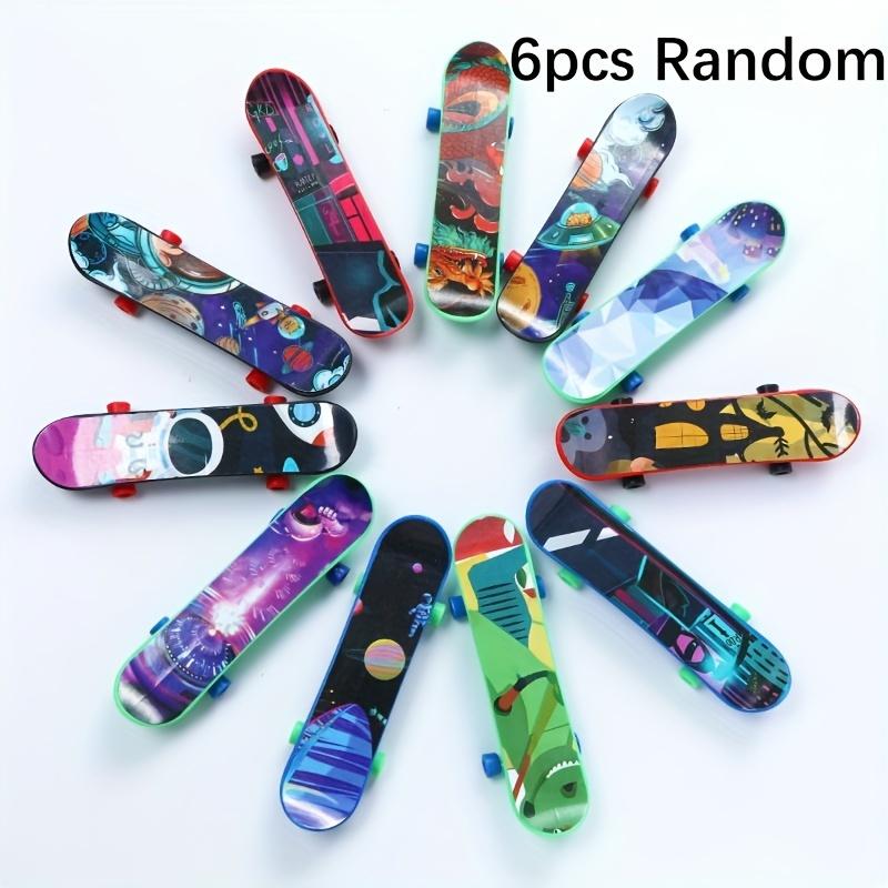 6 Pcs Mini Finger Skateboards,Fun Desktop Decompression Toys for Kids - Perfect for Parties, Halloween, Christmas, Or As Reward Gifts - Ages 6-8