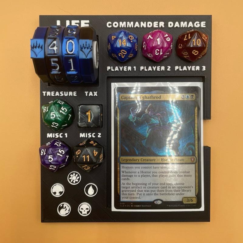  Version 2 Commander Tray | Magic the Gathering | Command Zone Organizer | 3D Printed | Fable Forged Workshop