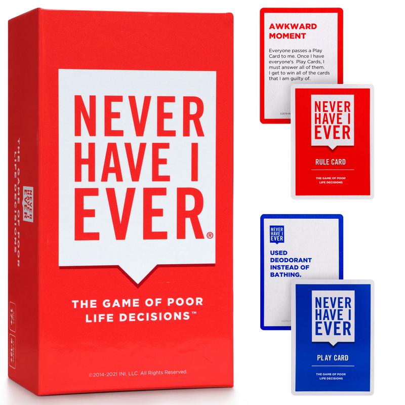 Never Have I Ever - The Game of Poor Life Decisions, Classic Edition Party Game, Ages 17+