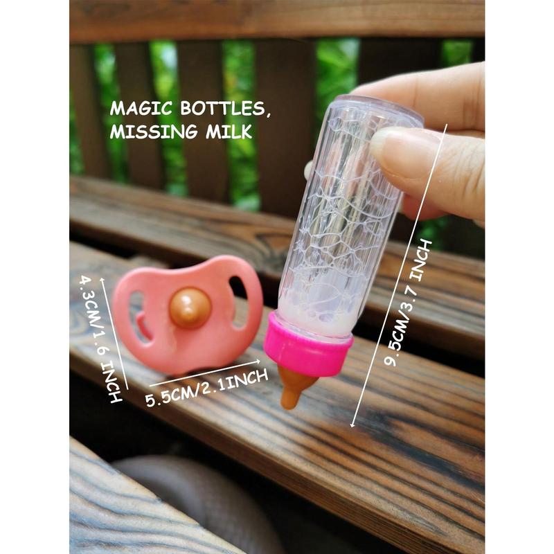 Pretend Play, 1 Juice Bottle, 1 Toy Pacifier, Vanishing Liquid Effect, Suitable for Dolls, Halloween Thanksgiving Christmas Gift, Small and Medium Sizes Halloween Decorationkids Toys,Baby Toys,Christmas,Toy Doll,Baby Teddy