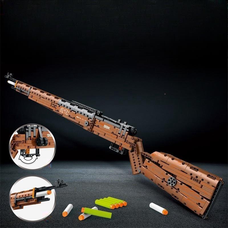 Creative Kar98K Sniper Rifle Building Blocks, 1028pcs box Gun Model Bricks Toy Set, Children's Birthday Gift for Boys