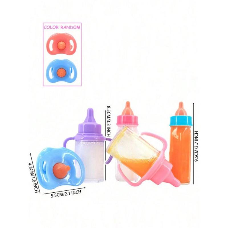 Pretend Play, 1 Juice Bottle, 1 Toy Pacifier, Vanishing Liquid Effect, Suitable for Dolls, Halloween Thanksgiving Christmas Gift, Small and Medium Sizes Halloween Decorationkids Toys,Baby Toys,Christmas,Toy Doll,Baby Teddy