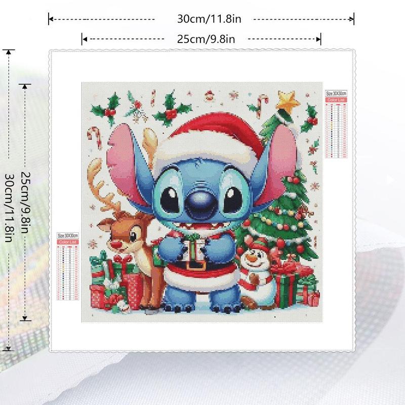 Cartoon Stitch Pattern Diamond Arts Colorful Painting Kit without Frame, DIY Diamond Decorative Art Pictures for Beginner, Home Wall Art Decorations