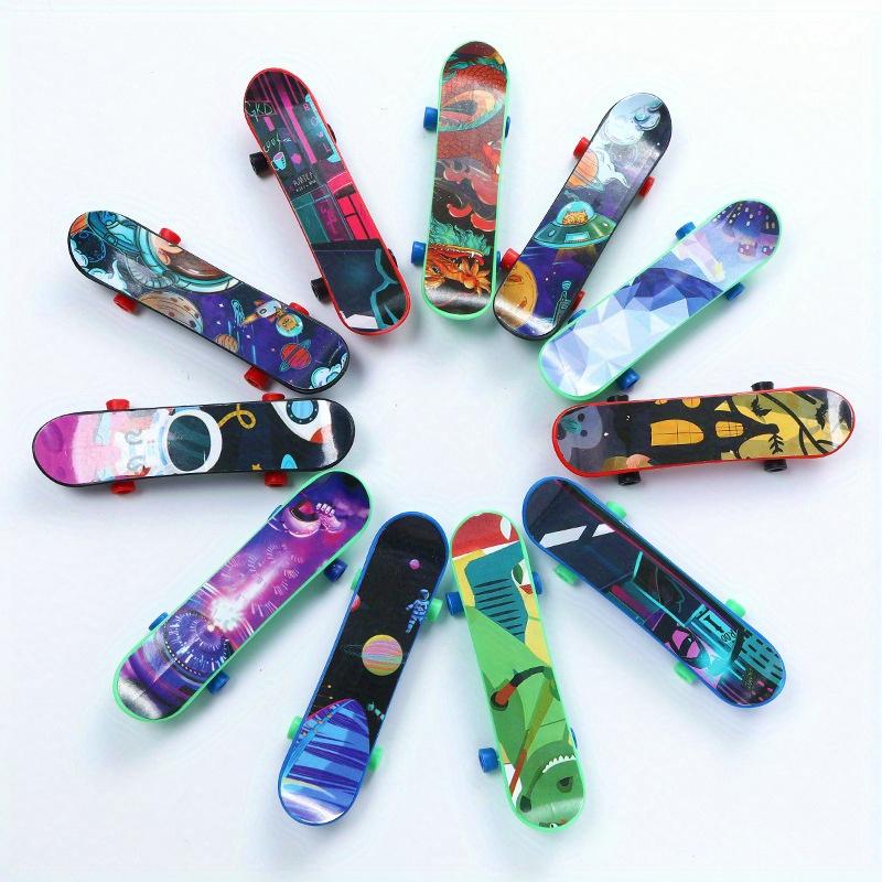 6 Pcs Mini Finger Skateboards,Fun Desktop Decompression Toys for Kids - Perfect for Parties, Halloween, Christmas, Or As Reward Gifts - Ages 6-8