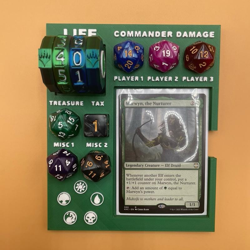  Version 2 Commander Tray | Magic the Gathering | Command Zone Organizer | 3D Printed | Fable Forged Workshop