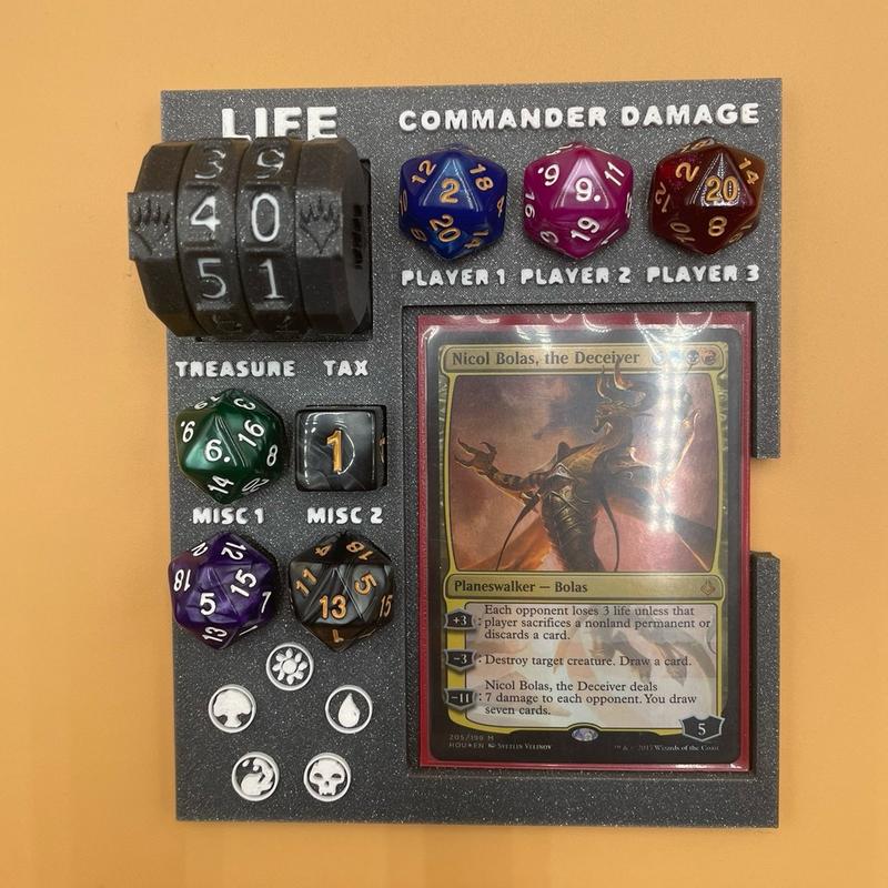  Version 2 Commander Tray | Magic the Gathering | Command Zone Organizer | 3D Printed | Fable Forged Workshop