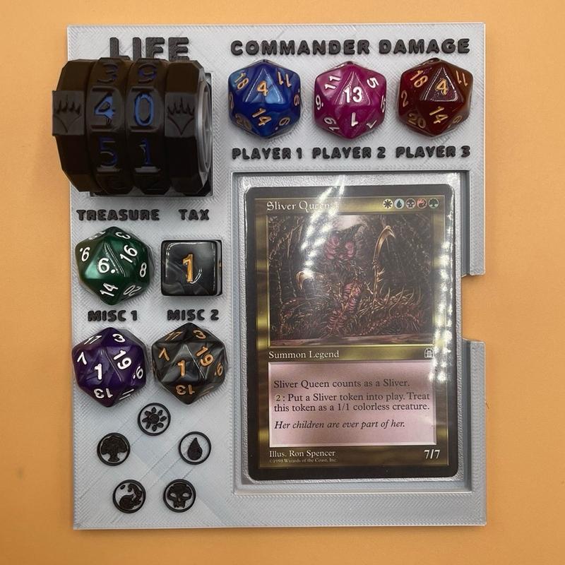  Version 2 Commander Tray | Magic the Gathering | Command Zone Organizer | 3D Printed | Fable Forged Workshop