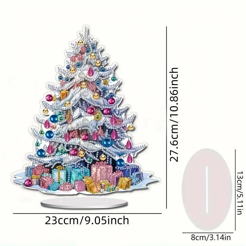 DIY Diamond Arts Colorful Painting Kit, Tree Shaped Desktop Decoration, DIY Decorative Art Craft for Home Office Desk, Home Decor