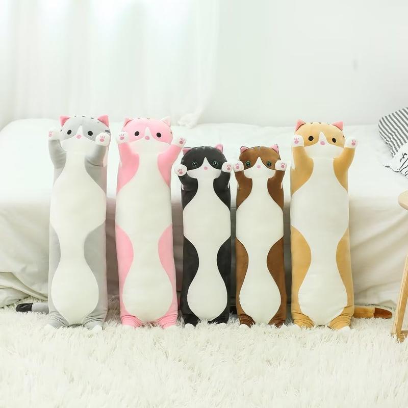 Long cat plush pillow cat pillow, soft plush toy cute plush kitten plush toy