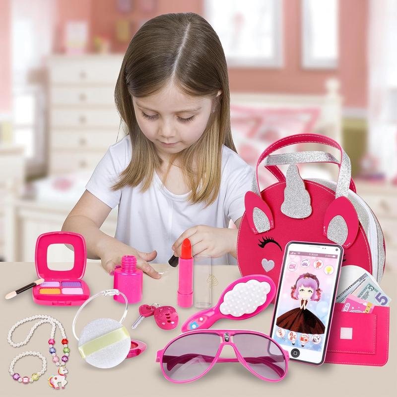 Christmas Gift Toddler Purse Pretend Play Toys Includes Fake Makeup KitBirthday Xmas Gifts