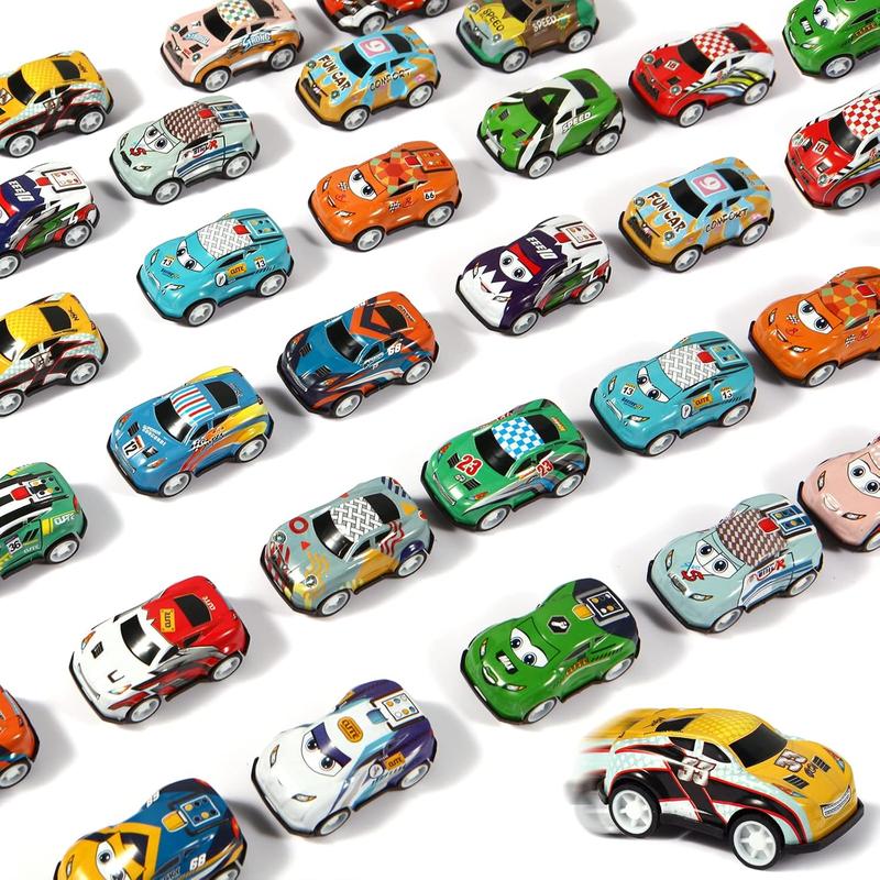 36 Pieces Mini Pull Back Cars for Kids Racing Party Favors Bulk Vehicle Set Prize Fillers Gifts for Boys and Girls