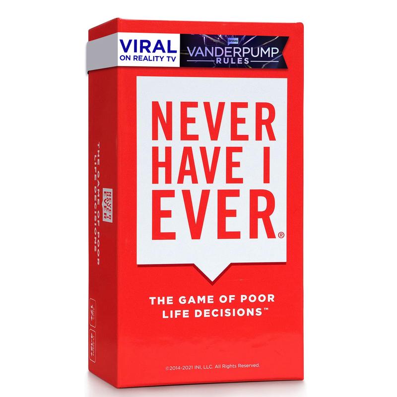 Never Have I Ever - The Game of Poor Life Decisions, Classic Edition Party Game, Ages 17+