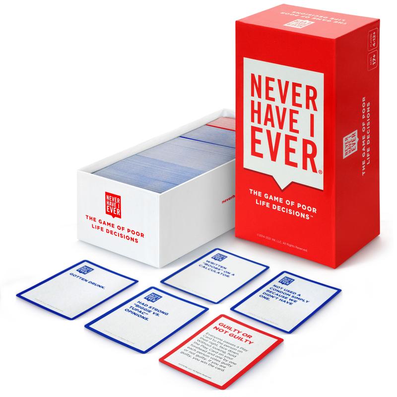 Never Have I Ever - The Game of Poor Life Decisions, Classic Edition Party Game, Ages 17+