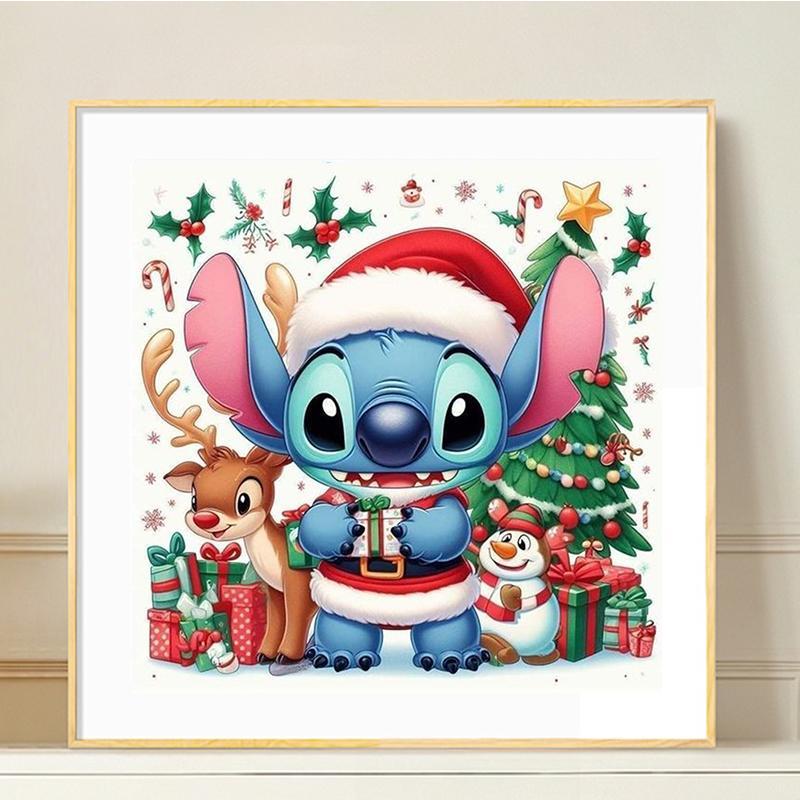 Cartoon Stitch Pattern Diamond Arts Colorful Painting Kit without Frame, DIY Diamond Decorative Art Pictures for Beginner, Home Wall Art Decorations