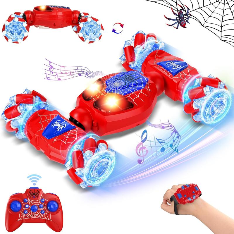 Spider Gesture Sensing RC Stunt Car Spider Toys for 4-6 6-8 8-12 yr Boys&Girls for Kids, 2.4Ghz 4WD Drift Hand Controlled Remote Control Twist Cars with Light Music