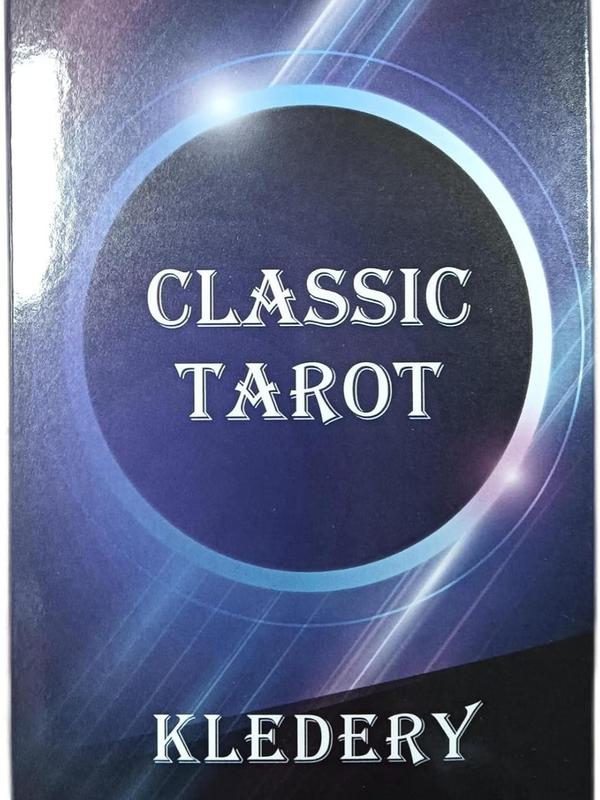 Tarot Cards for Beginners, Classic Tarot Cards with Meanings on Them, Durable Tarot Cards with Guide Book for Beginners (Black)