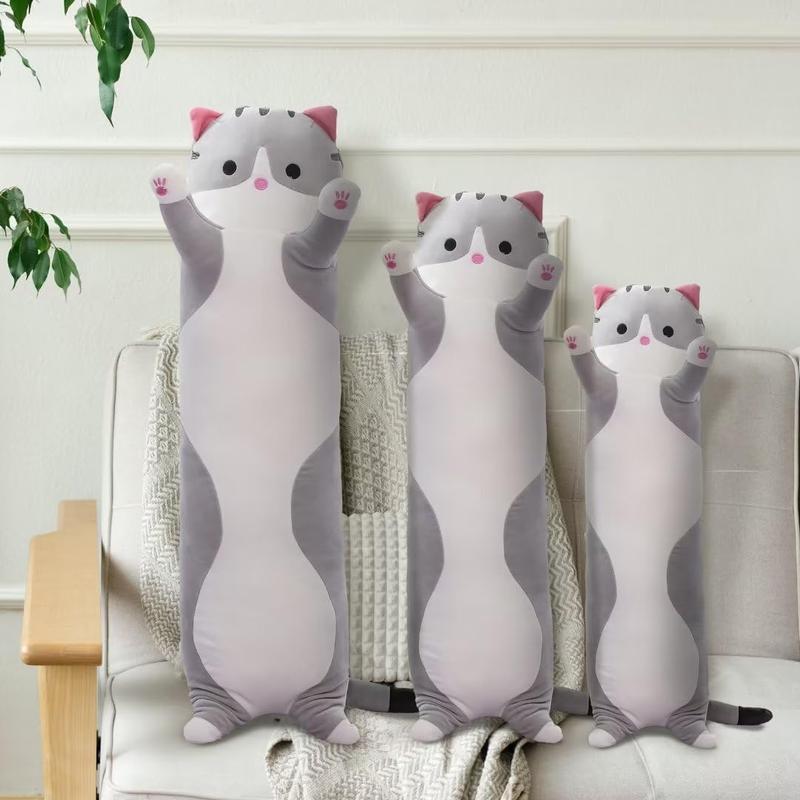 Long cat plush pillow cat pillow, soft plush toy cute plush kitten plush toy