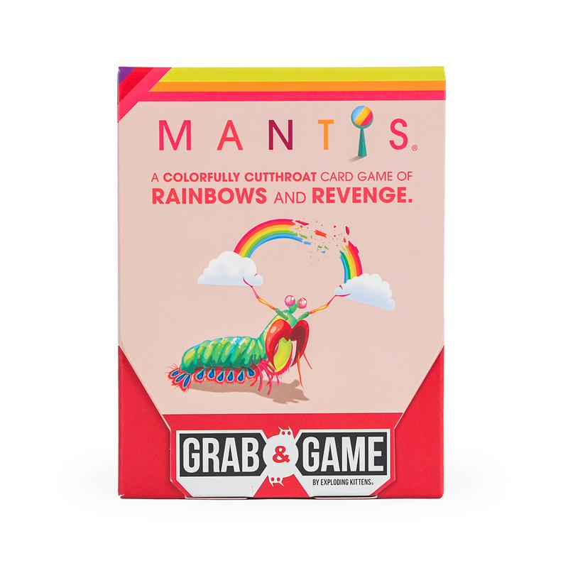 Mantis Grab & Game Edition by Exploding Kittens - A Travel-Friendly, Colorfully Cutthroat Card Game - Family Fun - Ages 7+