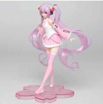 Miku Figure Anime Figures Pink Cherry Blossoms Figure Gift Desktop Collection Ornament 7.8