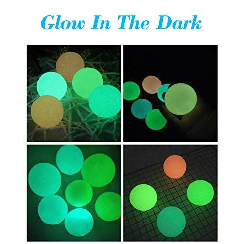 4Pack Glow in The Dark Sticky Balls That Stick to The Ceiling,Stress Balls for Kids and Adults, Dream Balls That Come Back to You, Lumiballs