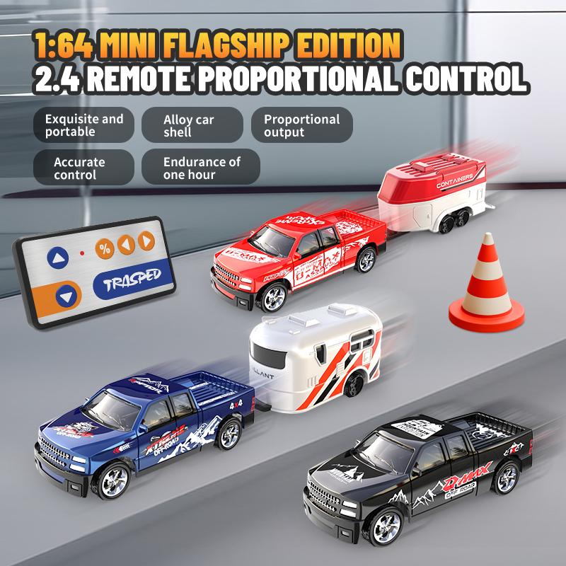 {Car model toys} 1:64 mini remote control car alloy car model with light off-road vehicle simulation model - can turn, move forward and backward car model - children's toys -USB charging- holiday (Christmas, New Year's Day, birthday, etc.) gifts